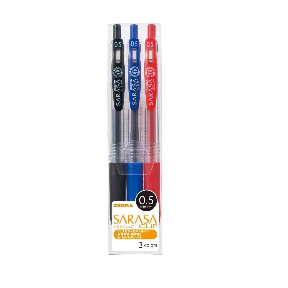 ปากกาเจล ZEBRA SARASA CLIP 0.5 มม. 3 สี SET CA_0